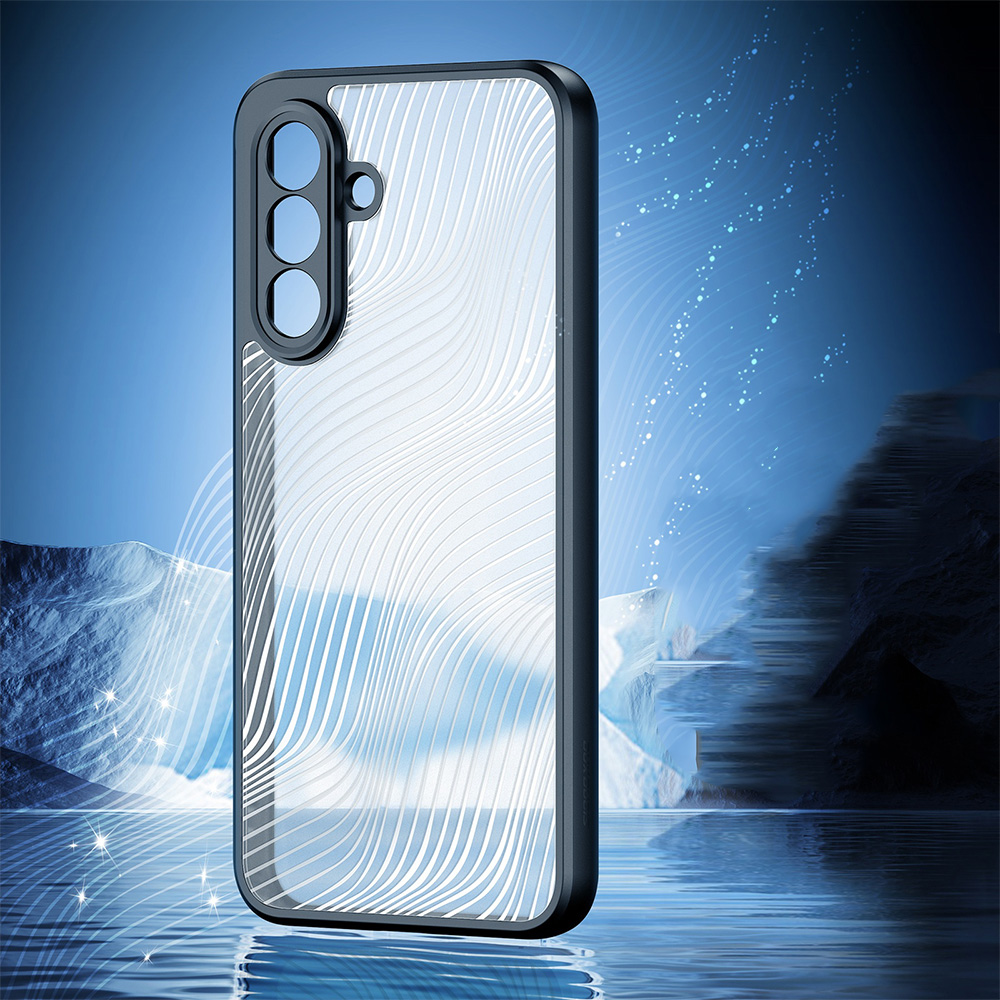 Etui Dux Ducis AIMO do Galaxy A56 5G / A36 5G, przezroczyste z czarną ramką